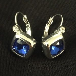 Joan Rivers Blue Stone Drop Earrings